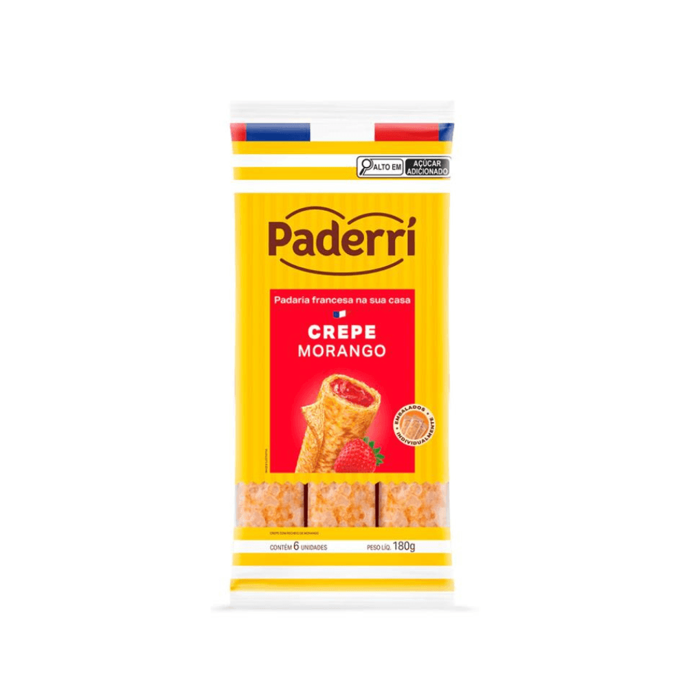 Madeleine Recheada Morango  Paderri - 200g